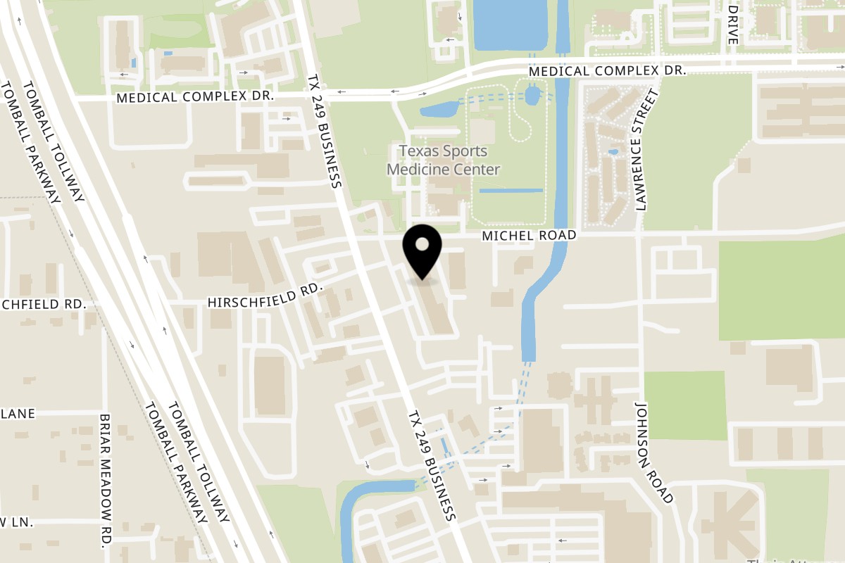 Map showing the location of Pizzaiolo's Pizzaiolo's 249 on 28048 TX-249 l in Tomball