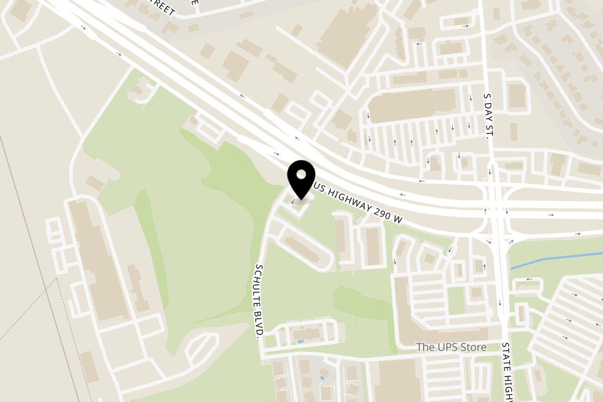 Map showing the location of Pizzaiolo's Brenham on 675 US-290 BUS in Brenham