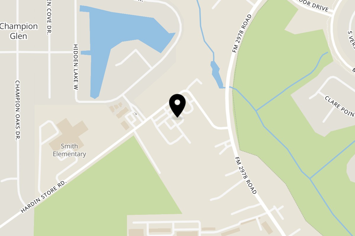 Map showing the location of Pizzaiolo's Hardin Store on 28920 Hardin Store Rd #300 in Magnolia